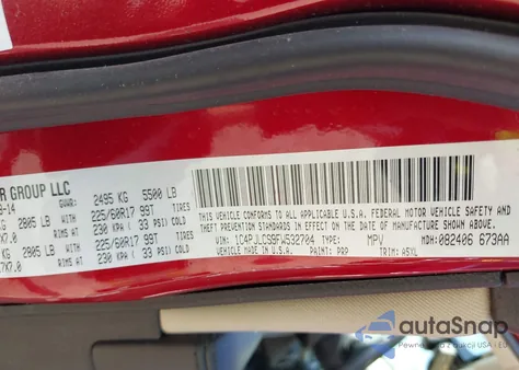 2015 Jeep Cherokee Latitude from USA, damaged, VIN 1C4PJLCS9FW532704